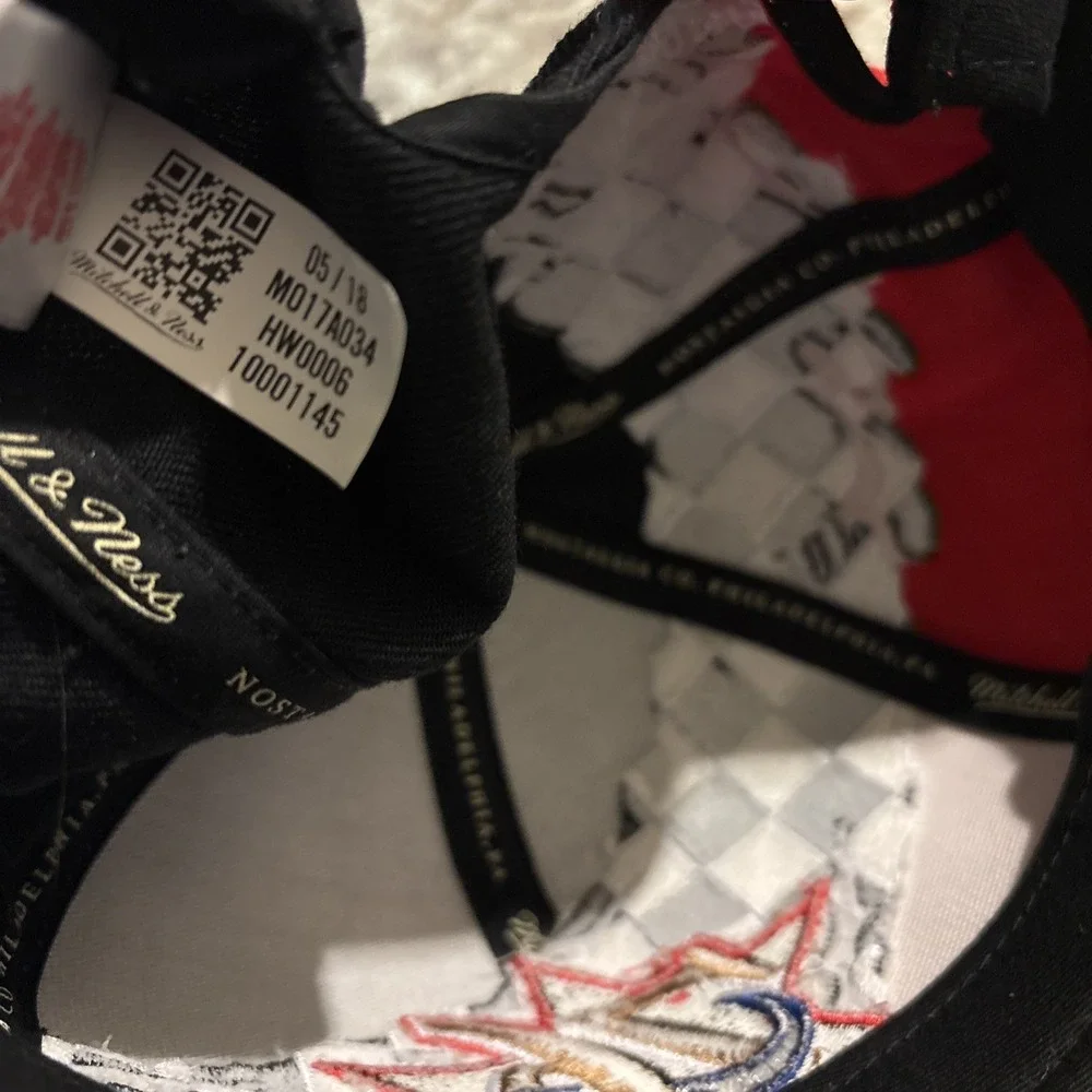 Mitchell & Ness Philadelphia 76ers Checkered Snapback Hat‎ 2018 VGUC